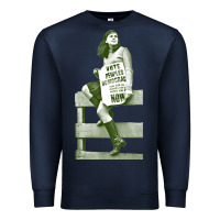 Navy bernadette devlin retro irish fanart Premium Sweatshirt - linhVisuals