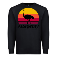 Black retro vintage allegedly ostrich Premium Sweatshirt - linhVisuals