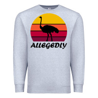Heather Grey retro vintage allegedly ostrich Premium Sweatshirt - linhVisuals