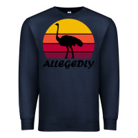 Navy retro vintage allegedly ostrich Premium Sweatshirt - linhVisuals
