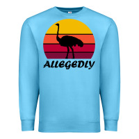 Ocean Blue retro vintage allegedly ostrich Premium Sweatshirt - linhVisuals