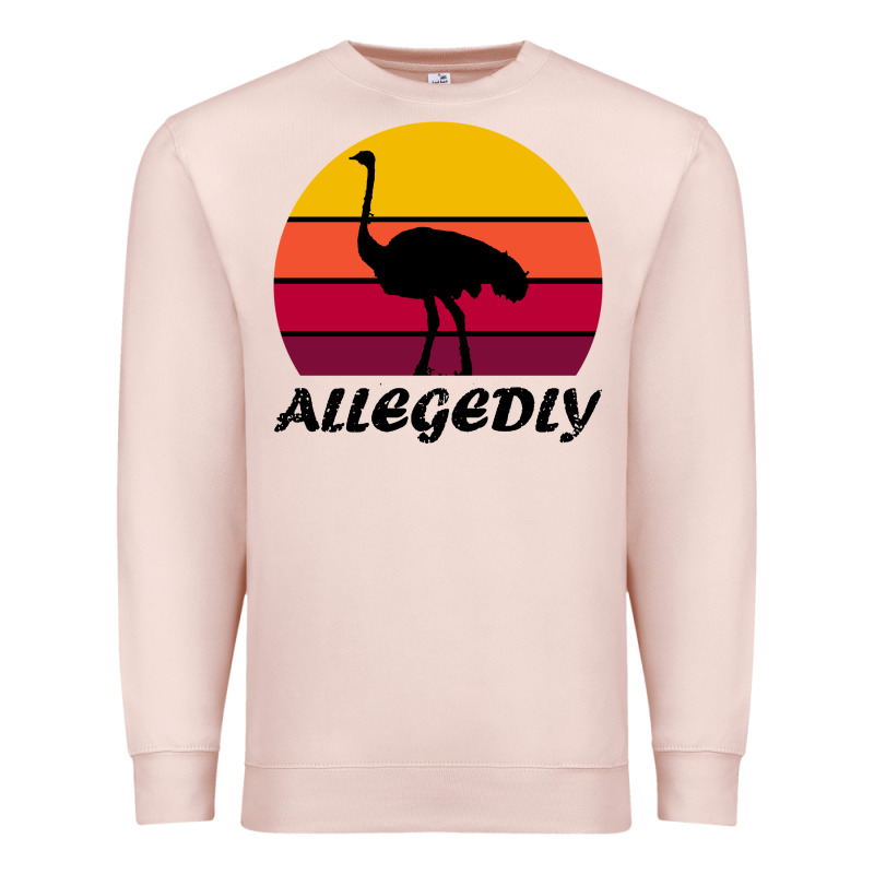 Retro Vintage Allegedly Ostrich Premium Sweatshirt by linhVisuals | Teevron