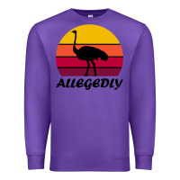 Purple retro vintage allegedly ostrich Premium Sweatshirt - linhVisuals