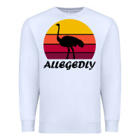 White retro vintage allegedly ostrich Premium Sweatshirt - linhVisuals
