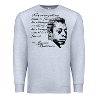 Heather Grey james baldwin Premium Sweatshirt - linhVisuals