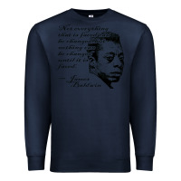 Navy james baldwin Premium Sweatshirt - linhVisuals