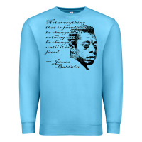 Ocean Blue james baldwin Premium Sweatshirt - linhVisuals