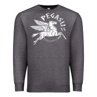 Charcoal Heather ivory pegasus Premium Sweatshirt - linhVisuals