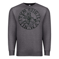 Charcoal Heather knights templar sigil Premium Sweatshirt - linhVisuals