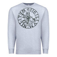 Heather Grey knights templar sigil Premium Sweatshirt - linhVisuals