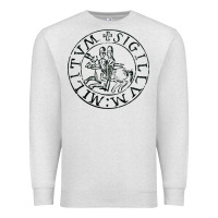 Oatmeal Heather knights templar sigil Premium Sweatshirt - linhVisuals