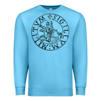 Ocean Blue knights templar sigil Premium Sweatshirt - linhVisuals