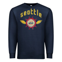 Navy seattle pilots baseball vintage Premium Sweatshirt - linhVisuals