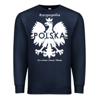 Navy poland rzeczpospolita polska polish eagle symbol Premium Sweatshirt - linhVisuals