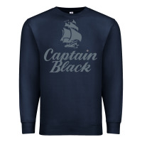 Navy Captain Black Cigar Premium Sweatshirt - linhVisuals