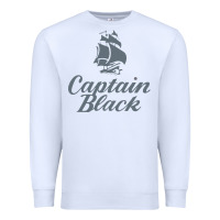 White Captain Black Cigar Premium Sweatshirt - linhVisuals