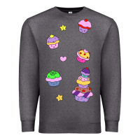 Charcoal Heather cupcakes! Premium Sweatshirt - linhVisuals