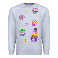 Heather Grey cupcakes! Premium Sweatshirt - linhVisuals