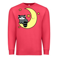 Cardinal crescent moon raccoon Premium Sweatshirt - linhVisuals