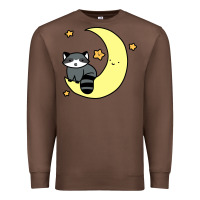 Chestnut crescent moon raccoon Premium Sweatshirt - linhVisuals
