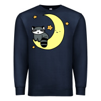 Navy crescent moon raccoon Premium Sweatshirt - linhVisuals
