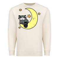 Sandshell crescent moon raccoon Premium Sweatshirt - linhVisuals