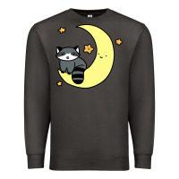 Smoke crescent moon raccoon Premium Sweatshirt - linhVisuals