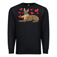 Black dutch shepherd dog t  shirt dutch shepherd dog with stuffed animal and Premium Sweatshirt - linhVisuals