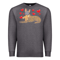 Charcoal Heather dutch shepherd dog t  shirt dutch shepherd dog with stuffed animal and Premium Sweatshirt - linhVisuals