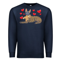 Navy dutch shepherd dog t  shirt dutch shepherd dog with stuffed animal and Premium Sweatshirt - linhVisuals