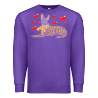 Purple dutch shepherd dog t  shirt dutch shepherd dog with stuffed animal and Premium Sweatshirt - linhVisuals