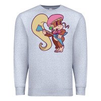 Heather Grey cute guitarist dixie kong Premium Sweatshirt - linhVisuals