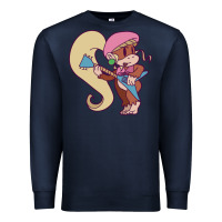 Navy cute guitarist dixie kong Premium Sweatshirt - linhVisuals