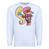 White cute guitarist dixie kong Premium Sweatshirt - linhVisuals