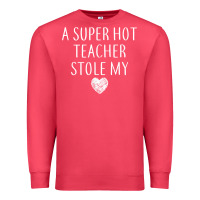 Cardinal funny a super hot teacher stole my heart unisex t shirt Premium Sweatshirt - linhVisuals