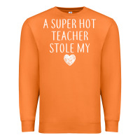 Carrot funny a super hot teacher stole my heart unisex t shirt Premium Sweatshirt - linhVisuals