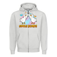 Dove Grey goose bumps Zipper Hoodie - JahusDesignShop
