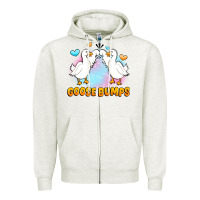 Oatmeal Heather goose bumps Zipper Hoodie - JahusDesignShop