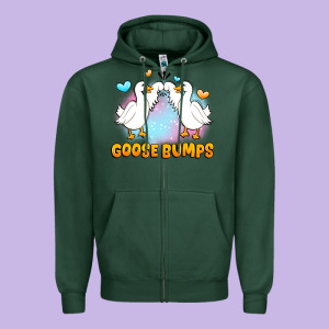 Goose Bumps Zipper Hoodie Designed By Jahusdesignshop