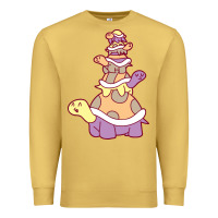 Antique Gold cute turtle stack Premium Sweatshirt - linhVisuals