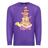 Purple cute turtle stack Premium Sweatshirt - linhVisuals