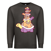 Smoke cute turtle stack Premium Sweatshirt - linhVisuals