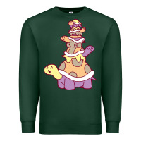 Sports Green cute turtle stack Premium Sweatshirt - linhVisuals