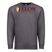 Charcoal Heather ELON UNIVERSITY Premium Sweatshirt - linhVisuals