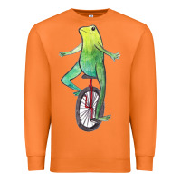 Carrot dat boi watercolor unicycle frog Premium Sweatshirt - linhVisuals