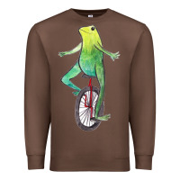 Chestnut dat boi watercolor unicycle frog Premium Sweatshirt - linhVisuals