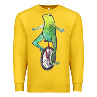 Lemon dat boi watercolor unicycle frog Premium Sweatshirt - linhVisuals