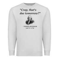 Dove Grey funny thomas jefferson usa history teacher student gift t shirt Premium Sweatshirt - linhVisuals