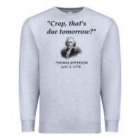 Heather Grey funny thomas jefferson usa history teacher student gift t shirt Premium Sweatshirt - linhVisuals
