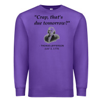 Purple funny thomas jefferson usa history teacher student gift t shirt Premium Sweatshirt - linhVisuals